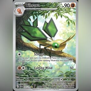 ⚡ Vibrava 206/191 Pokémon Card - Surging Sparks - NM Secret Rare ⚡
